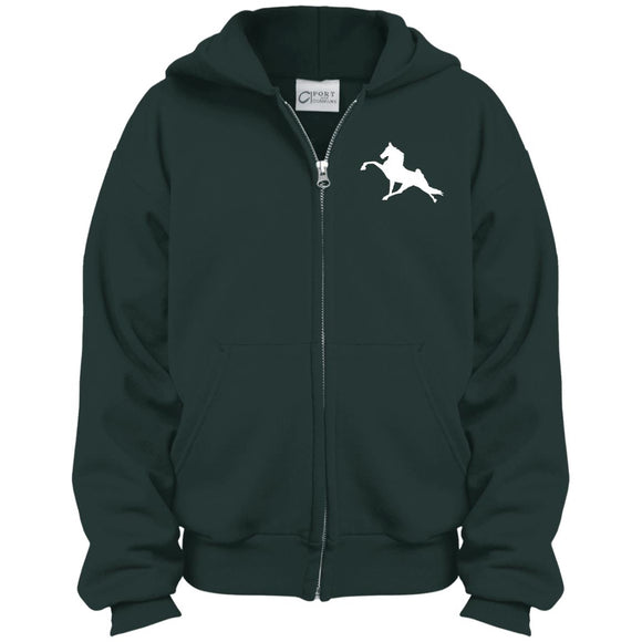 Tennessee Walking Horse Performance (WHITE) PC90YZH Youth Full Zip Hoodie