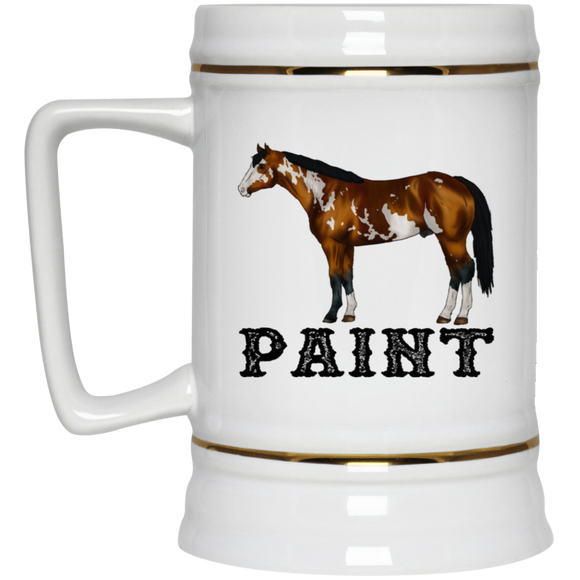 PAINT STYLE 1 4HORSE 22217 Beer Stein 22oz.