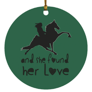 Tennessee Walking Horse  SHE FOUND HER LOVE TWH PERFORMANCE CUTTING BOARD SUBORNC Circle Ornament