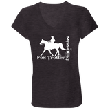 MISSOURI FOX TROTTER (white) 4HORSE B6005 Ladies' Jersey V-Neck T-Shirt