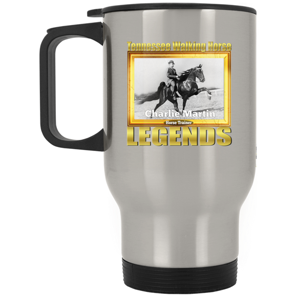CHARLIE MARTIN (Legends Series) XP8400S Silver Stainless Travel Mug