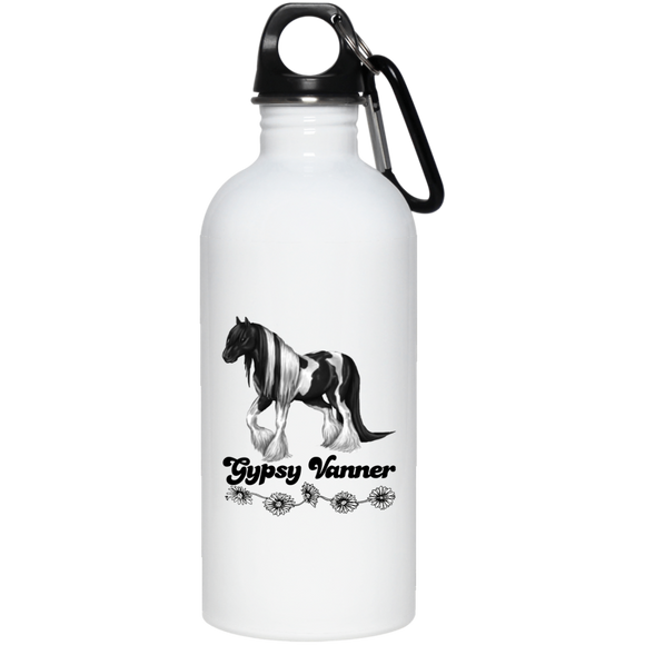 GYPSY VANNER 4HORSE (BLACK LETTERS) 23663 20 oz. Stainless Steel Water Bottle