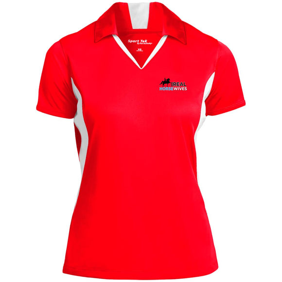 THE REAL HORSE WIVES ASB LST655 Ladies' Colorblock Performance Polo