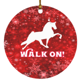 WALK ON ORNAMENT RED SNOW FLAKE WALK ON RED SNOWFLAKE (4 SHAPES)