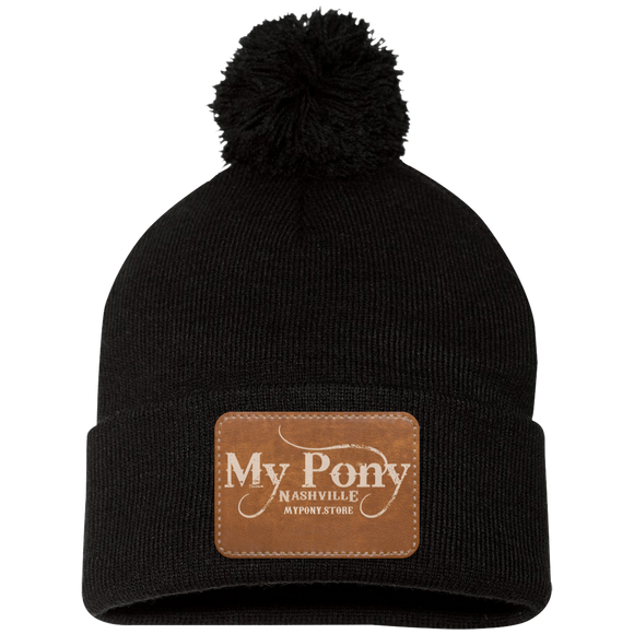 MY PONY NASHVILLE SP15 Pom Pom Knit Cap - Patch