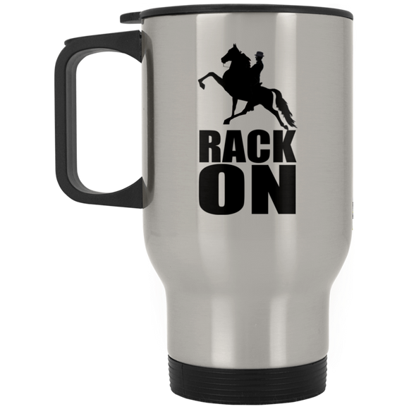 RACK ON Racking (black art) XP8400S Silver Stainless Travel Mug