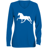 Tennessee Walking Horse (Pleasure) - Copy 1788 Ladies' Moisture-Wicking Long Sleeve V-Neck Tee