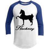 HACKNEY DESIGN 1 (black) 4HORSE YT200 Youth 3/4 Raglan Sleeve Shirt