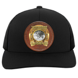 DOUG BARNES (Legends Series) Round Leather Patch 104C Trucker Snap Back - Patch