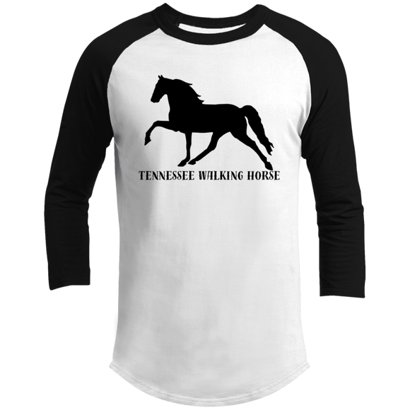 Tennessee Walker (black) 4HORSE T200 3/4 Raglan Sleeve Shirt