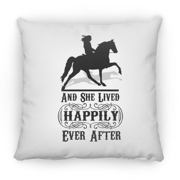 HAPPILY EVER AFTER (TWH Pleasure) Blk ZP16 Medium Square Pillow