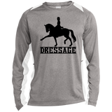 Dressage style 1 4HORSE ST361LS Long Sleeve Heather Colorblock Performance Tee