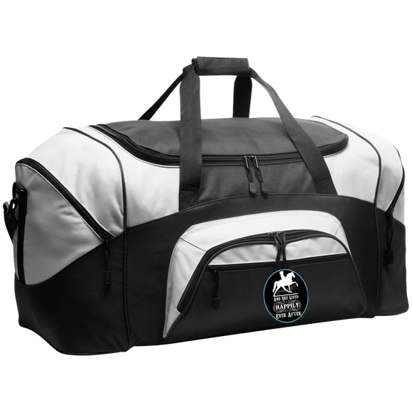 SHE LIVED HAPPY EVERY AFTER TWH PLEASURE BG99 Colorblock Sport Duffel