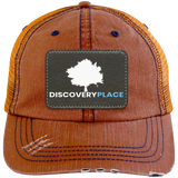 DISCOVERY PLACE RECTANGLE PATCH 6990 Distressed Unstructured Trucker Cap - Patch