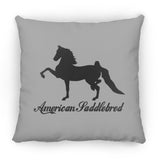 American Saddlebred 2 (black) ZP18 Large Square Pillow