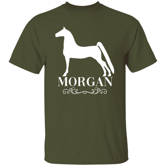 MORGAN STYLE 1 (WHITE) 4HORSE G500 5.3 oz. T-Shirt