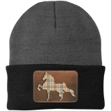 AMERICAN SADDLEBRED LEATHER PATCH (BURBURY) CP90 Knit Cap - Patch