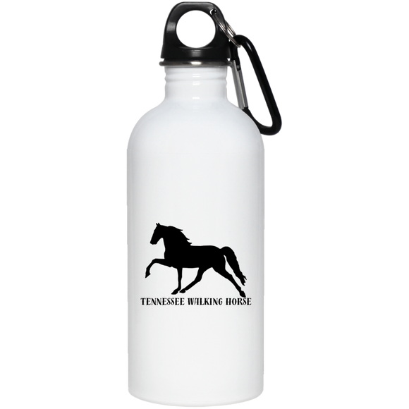 Tennessee Walker (black) 4HORSE 23663 20 oz. Stainless Steel Water Bottle