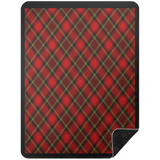 RED TARTAN BSHL Premium Black Sherpa Blanket 60x80