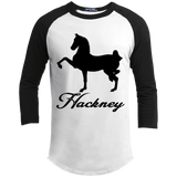 HACKNEY DESIGN 1 (black) 4HORSE YT200 Youth 3/4 Raglan Sleeve Shirt