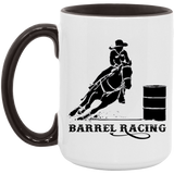 BARREL RACING STYLE 1 4HORSE AM15OZ 15oz. Accent Mug