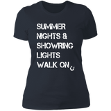 Summer Nights Showring Lights Walk On NL3900 Ladies' Boyfriend T-Shirt