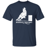 BARREL RACING STYLE 1 (WHITE) 4HORSE G500 5.3 oz. T-Shirt