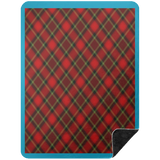 RED TARTAN BSHL Premium Black Sherpa Blanket 60x80