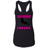 Big Licker for Life Pink NL1533 Ladies Ideal Racerback Tank