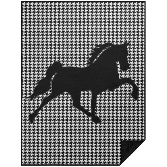 HOUNDS TOOTH TENNESSEE WALKING HORSE JMD PBL Premium Picnic Blanket 60x80