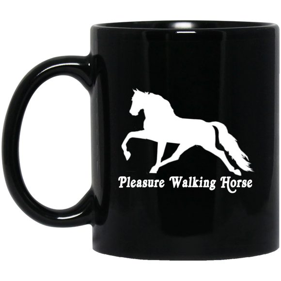 PLEASURE WALKING HORSE NEW 6232017 BM11OZ 11oz Black Mug