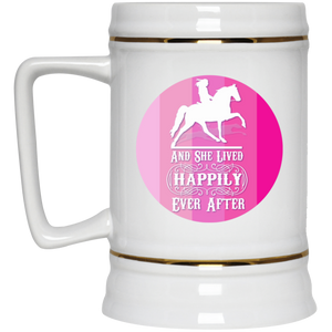 SHE LIVED HAPPILY TWH PLEASURE SHADES OF PINK 22217 Beer Stein 22oz.