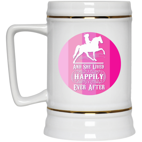 SHE LIVED HAPPILY TWH PLEASURE SHADES OF PINK 22217 Beer Stein 22oz.