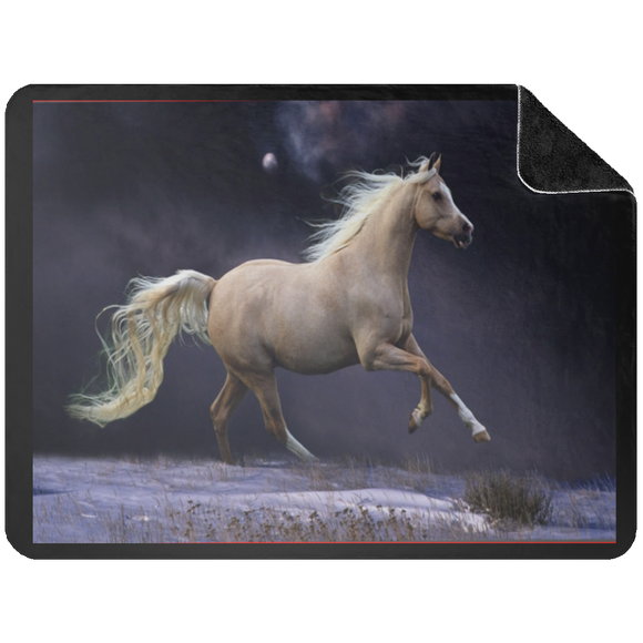 PALOMINO HORSE 1 BSHL Premium Black Sherpa Blanket 60x80