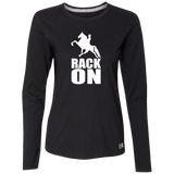 RACK ON RACKING (WHITE ART) 64LTTX Ladies’ Essential Dri-Power Long Sleeve Tee