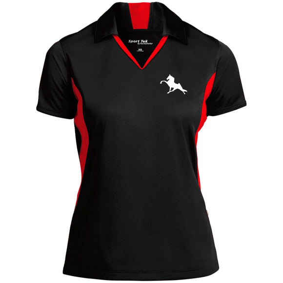 Tennessee Walking Horse Performance (WHITE) LST655 Ladies' Colorblock Performance Polo