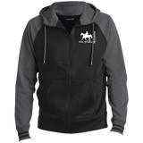 MISSOURI FOX TROTTER (white) 4HORSE ST236 Men's Sport-Wick® Full-Zip Hooded Jacket