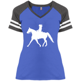 Missouri Fox Trotter LADY FINAL ART WHITE DM476 Ladies' Game V-Neck T-Shirt