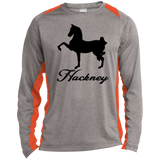 HACKNEY DESIGN 1 (black) 4HORSE ST361LS Long Sleeve Heather Colorblock Performance Tee