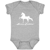 AMERICAN SADDLEBRED (DESIGN 1) WHITE 4HORSE 4424 Infant Fine Jersey Bodysuit