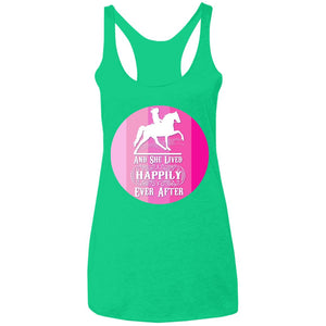 SHE LIVED HAPPILY TWH PLEASURE SHADES OF PINK NL6733 Ladies' Triblend Racerback Tank