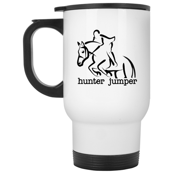 HUNTER JUMPER STYLE 1 4HORSE XP8400W White Travel Mug