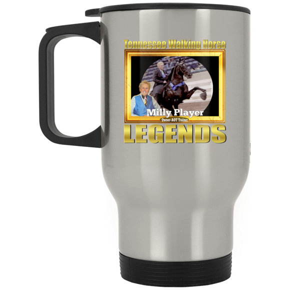 MILLY PLAYER (Legends Series) XP8400S Silver Stainless Travel Mug