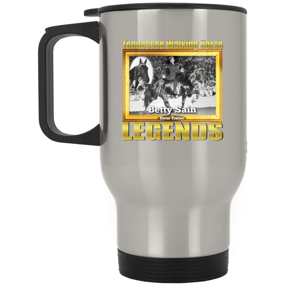 BETTY SAIN (Legends Series) XP8400S Silver Stainless Travel Mug