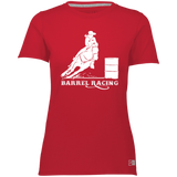 BARREL RACING STYLE 1 (WHITE) 4HORSE 64STTX Ladies’ Essential Dri-Power Tee