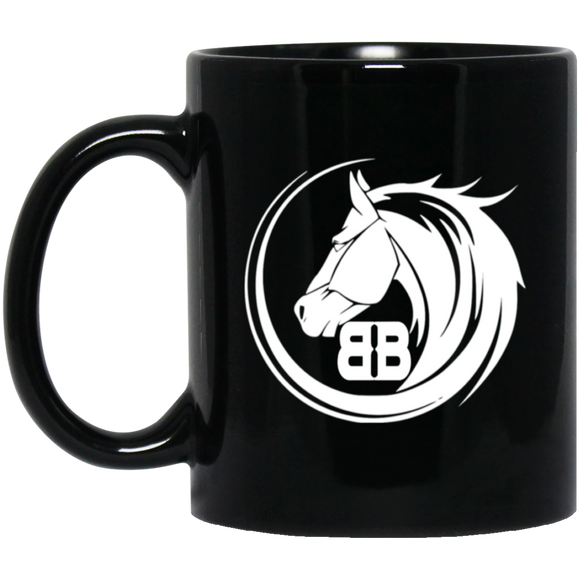 Blaise Broccard Performance Horses (white) BM11OZ 11oz Black Mug