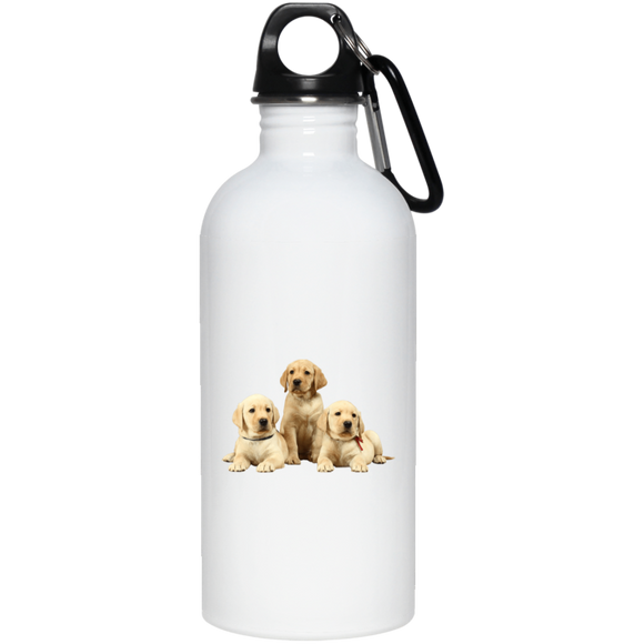 YELLOW LAB PUPS 1 23663 20 oz. Stainless Steel Water Bottle