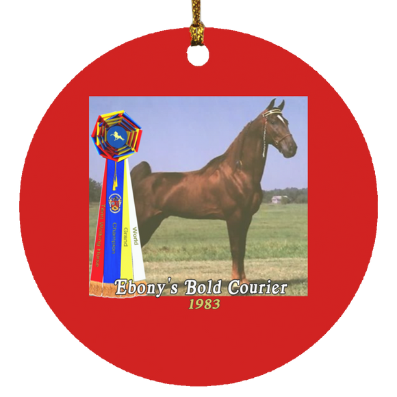 WGC EBONYS BOLD COURIER SUBORNC Circle Ornament