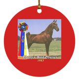 WGC EBONYS BOLD COURIER SUBORNC Circle Ornament