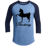 HACKNEY DESIGN 1 (black) 4HORSE T200 3/4 Raglan Sleeve Shirt
